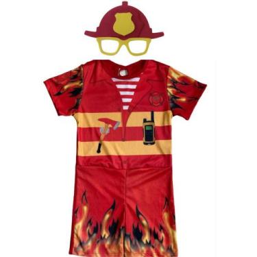 Imagem de Fantasia Infantil Menino Bombeiro - Mwm Kids, Vermelho, M