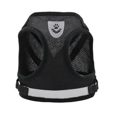 Imagem de Coleira Peitoral Ajustável Para Cães Com Malha Refletiva E Respirável 