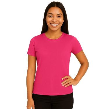 Imagem de Camiseta Manga Curta Feminina Lisa Dry Academia Fit-Feminino