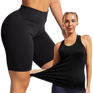 Imagem de Kit REGATA DRY FITNESS Tecido Furadinho + Short Leg BÁSICO Fitness Corrida Yoga Academia 980-Feminino