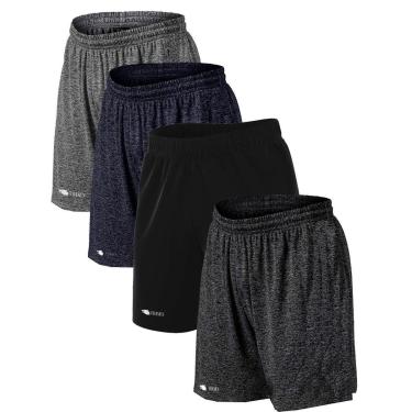 Imagem de Kit 4 Short Bermuda Plus Size Dry Academia Treino-Masculino
