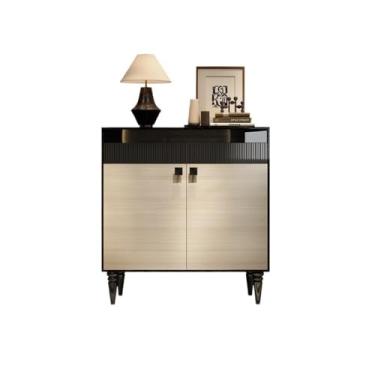 Imagem de Sapateira vintage porta dupla entrada armário de sapato corredor independente armário de armazenamento de madeira, 100 cm armário de prateleira de sapatos para armário