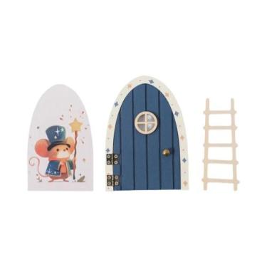 Imagem de Porta De Elfo Miniatura De Madeira DIY, Acessórios Para Casa De Boneca