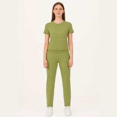 Imagem de Calça Feminina Cós Elástico Em Moletom Stretch Flanelado Malwee Tamanho:GG;Cor:;Gênero:Mulher-Feminino