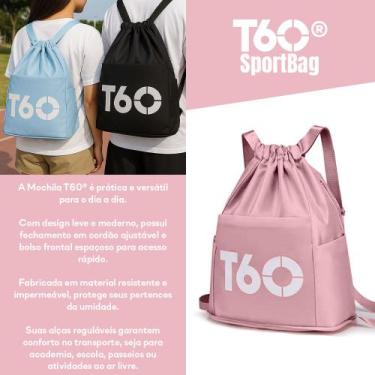 Imagem de Saco Rosa T60 Academia Unissex Impermeável Corrida Esporte, Rose