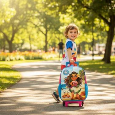 Imagem de Mochila Rodinhas Infantil Escolar Rodinhas Menino Menina Sortida Princ