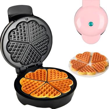 Imagem de Máquina Elétrica Antiaderente Para Waffles Donuts Forma Coração 110V