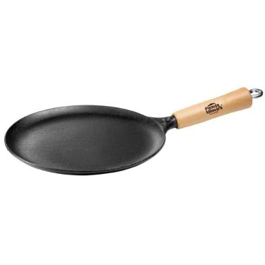 Imagem de Panquequeira ferro 24x2cm cabo madeira – Panela Mineira