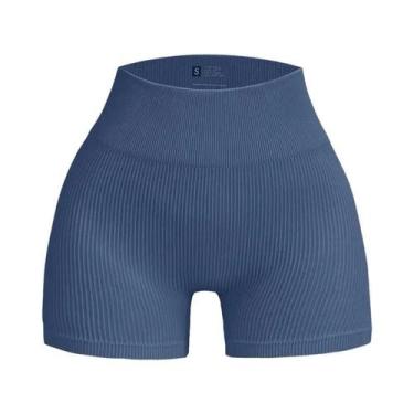 Imagem de Shorts De Yoga Femininos De Cintura Alta Sem Costura, Ajuste Slim, Elá