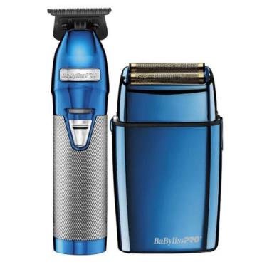 Imagem de Combo BaByliss PRO Blue FX Collection Barbeador + Máquina de Acabament