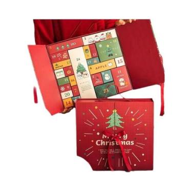 Imagem de Calendário Do Advento DIY De Natal Com 24 Caixas De Tesouro De Papelão