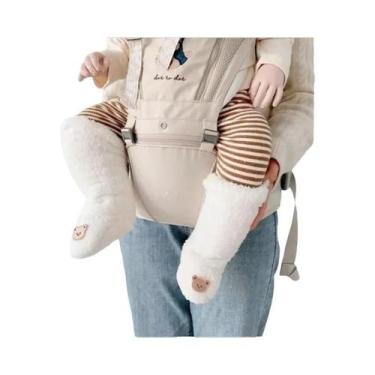 Imagem de Meias Brancas De Inverno Grossas E Quentes Antiderrapantes Para Bebês 