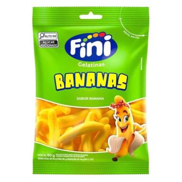 Imagem de Fini Bala de Gelatina Bananas Sabor Banana Contém 80g