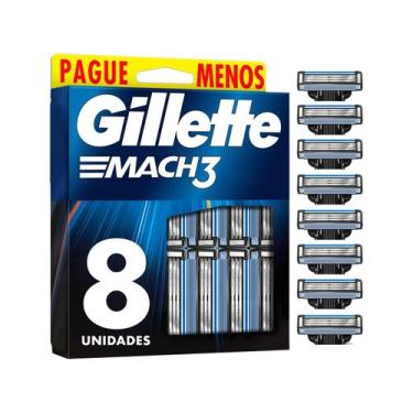 Imagem de Carga para Aparelho de Barbear Gillette Mach3 - 8 Unidades, 8