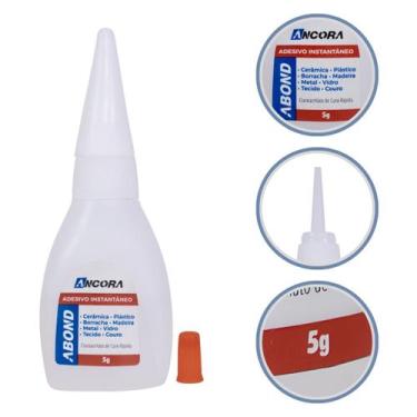 Imagem de Super Cola Instantânea Adesiva 5g Abond Extra Forte Secagem Rápida Met