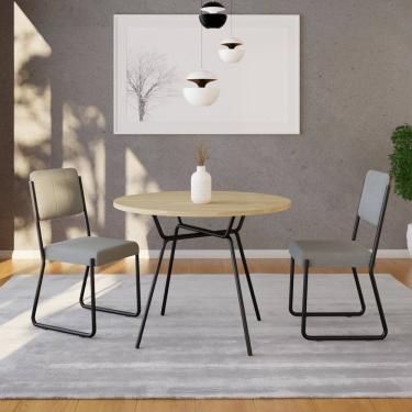 Imagem de Mesa de Jantar Redonda Barcelona Ciliegio