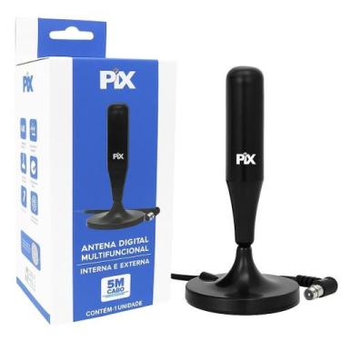 Imagem de Antena Multi Interna PIX HDTV 5M Base Imã Plug 90