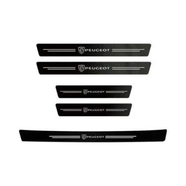 Imagem de Novo Protetor De Soleira De Porta De Carro Em Couro Para Peugeot 206 2