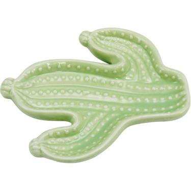 Imagem de ADORNO DECORATIVO ENFEITE CACTUS  2x12x15cm CERÂMICA VERDE CACTO