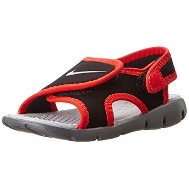 Imagem de Sandália infantil Nike Sunray Adjust 4, Black/Wolf Grey/Crimson, 5 Toddler