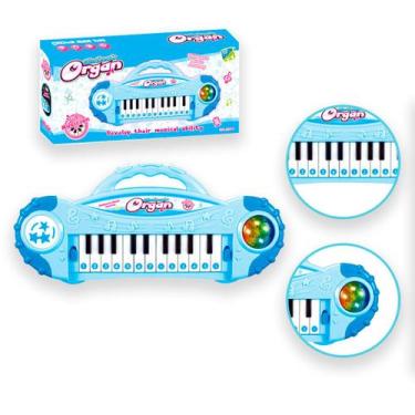 Imagem de Brinquedo Piano Teclado Infantil Musical Reflete Luzes Coloridas 22 Te