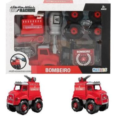 Imagem de Caminhao CITY Machine Bombeiro Guindaste Multikids BR1698