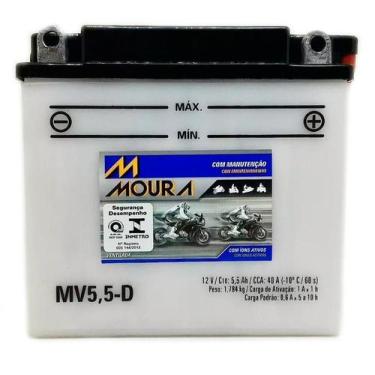 Imagem de Bateria Moura Moto 5,5Ah MV5,5D YBR125 DT200R RD135 RD350