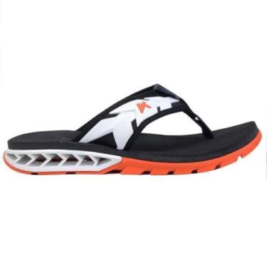 Imagem de Chinelo kenner rakka masculino dlm, Preto, Laranja, Branco, 40