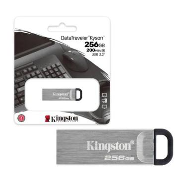 Imagem de Pen Drive 256gb Usb 3.2 Data Traveler Kyson Metal DTKN/256GB Kingston