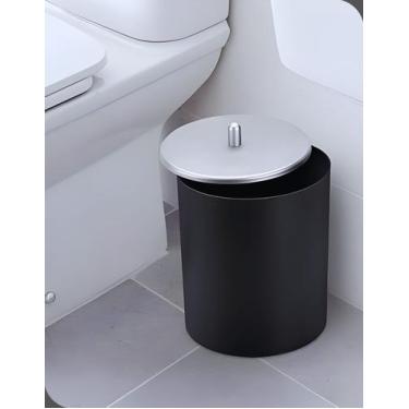 Imagem de Lixeira Cesto de Lixo Cozinha Pia 5L Banheiro Preto C/ tampa - Arthi