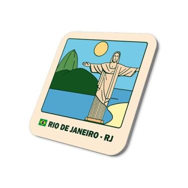 Imagem de Imã Geladeira Mini Rio de Janeiro - RJ Brasil 5x5cm De Metal - M-Plann