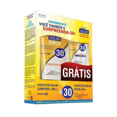Imagem de Kit protetor solar gold fps 30 200ml + facial 50ml - nutriex