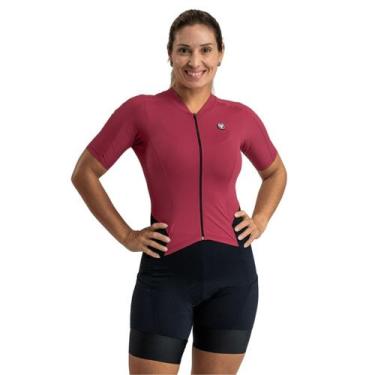 Imagem de Macaquinho ciclismo feminino Free Force Classic Invert 3DPro Cor:Rosa 