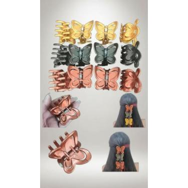 Imagem de Kit 60 Presilhas Borboleta Grande Cabelo Verão Bronze - Congratulation