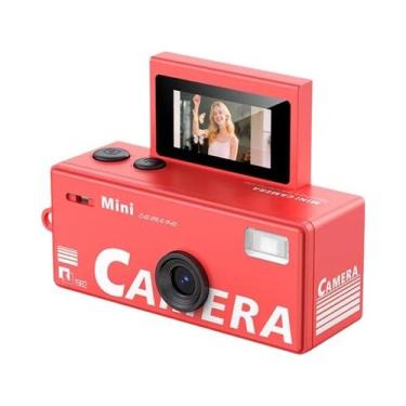 Imagem de 180 graus Câmera Digital Flip Screen Com Chaveiro, Mini Filmadora Retr