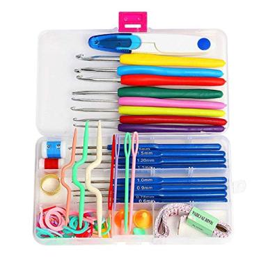 Imagem de CARMENN ART ATELIER Kit Crochê 16 Agulhas Com Acessórios e Case