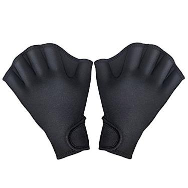 Imagem de Yajun Luvas de mergulho ajustáveis para adultos, 2 mm, neoprene, mergulho com snorkel, luvas antiarranhões para passeios de barco, surfe, esportes aquáticos, 1 par, preta, P (1517 cm)