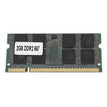 Imagem de Placa mãe de memória, DDR2 2G 667MHZ para notebook PC2-5300 200 pinos, memória totalmente compatível com placa-mãe Intel/AMD de 200 pinos