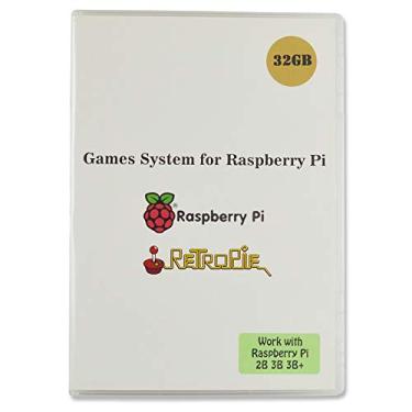 Imagem de Sistema de jogo BeiErMei Raspberry Pi, pré-carregado retrô 32 GB de dados de jogos Plus com cartão TF microSD de classe 10, funciona apenas com Raspberry Pi 2B, 3B, 3B+, estação de emulação, pré-visualizações de vídeo e boxart 3D