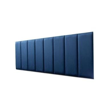 Imagem de Placas Cabeceira Modulada Adesiva Queen Estofada 160cm x 60cm Kit 8 Placas - Suede Azul
