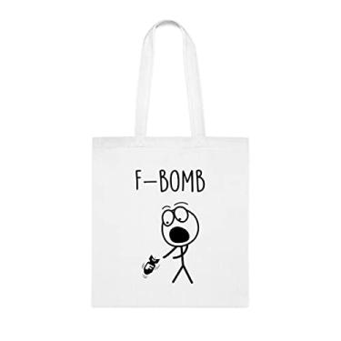 Imagem de Bolsa F Bomb, presente de sacola F Bomb, bolsa de ombro F Bomb, sacos reutilizáveis F Bomb, ideia de presente de cesta de Natal de aniversário, presente para ela, presente para ele,