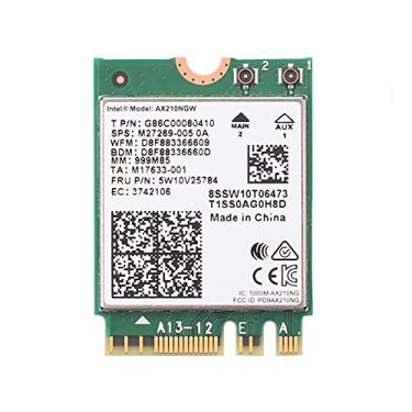Imagem de 5473Mbps WiFi 6E Intel AX210 Bluetooth 5.3 M.2 2230 Key E Placa de Rede 2.4G/5Ghz/6Ghz Adaptador Interno Sem Fio AX210NGW 802.11ac/ax Adaptador WiFi, Suporte Windows 10 para Laptop Desktop