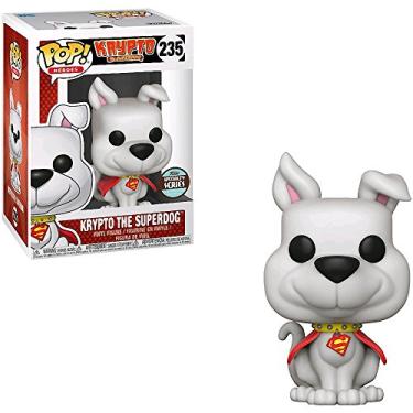 Imagem de Funko Krypto The Superdog (Specialty Series): Krypto The Superdog x POP! Heroes Vinyl Figure & 1 POP! Compatible PET Plastic Graphical Protector Bundle [#235 / 30369 - B]