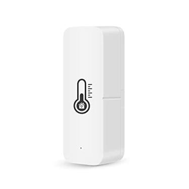 Imagem de Qudai Tuya WiFi Detector Inteligente de Temperatura Umidade Sensores Detector Inteligente de Temperatura Interna e Umidade para Celular APP Monitoramento em tempo real Ligação inteligente com campa NP