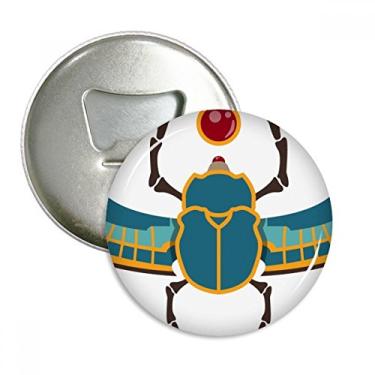 Imagem de Emblema multifuncional Egito Vermelho Amarelo Azul Besouro Atonismo Abridor de Garrafas Ímã de Geladeira