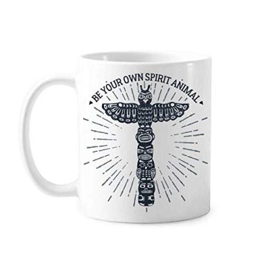 Imagem de Caneca de cerâmica com estampa decorativa de coruja do Egito Antigo