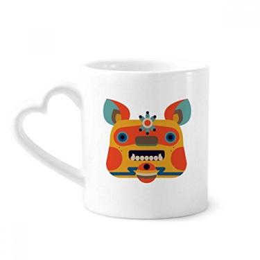 Imagem de Caneca estilo chinês monstro café cerâmica copo de coração de vidro