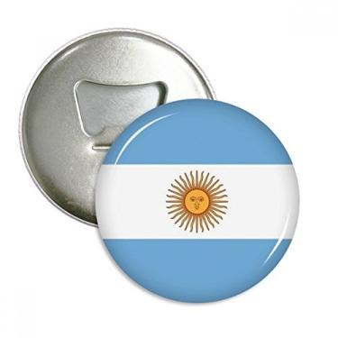 Imagem de Emblema multifuncional com bandeira nacional da Argentina, abridor de garrafas e ímã de geladeira