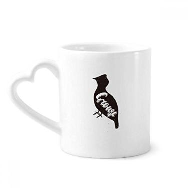 Imagem de Grouse Caneca de animal preta e branca café cerâmica copo de coração de vidro
