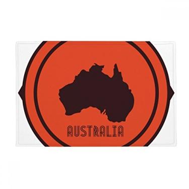 Imagem de DIYthinker Tapete de porta de banheiro com ilustração de mapa do gosto da Austrália Tapete antiderrapante